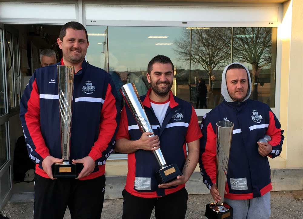 Ducarre Adrien Peaud Emmanuel Hidalgo Antoine (Ozon pétanque) 